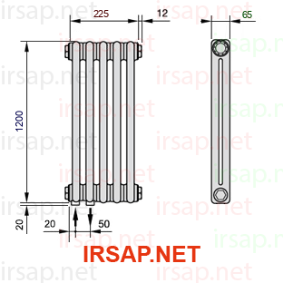 Радиатор IRSAP Tesi 21200/5 T18 CL 01